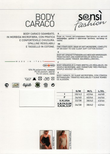 Body Caraco firmy SENSI rozmiar M/L 38/42