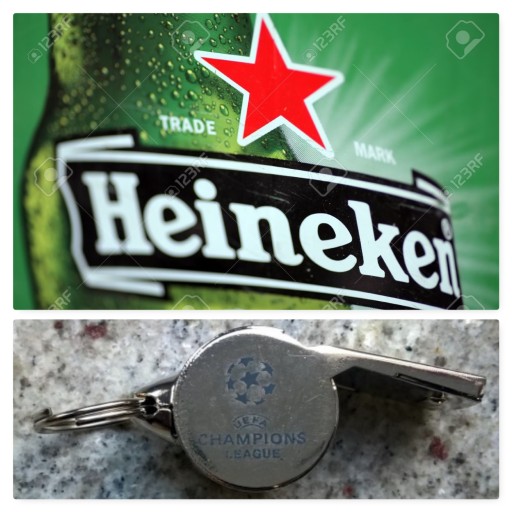 HEINEKEN BEER brelok gwizdek UEFA Champions League