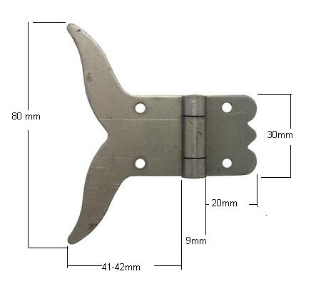 Петля из патинированной стали 1290/04