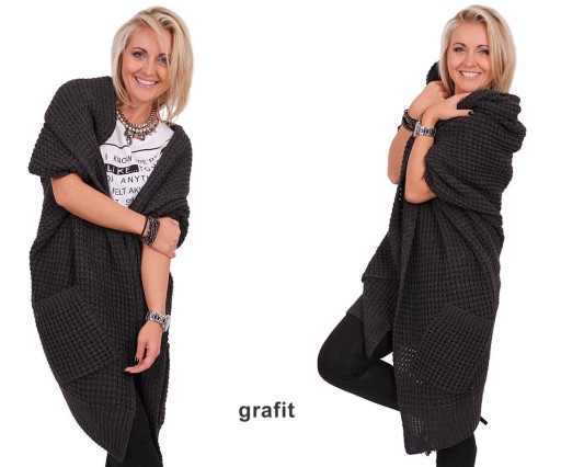 PASMANTEX GENUA GRUBY KARDIGAN SWETER PŁASZCZ