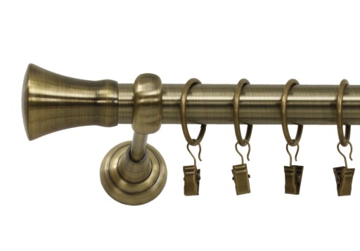 KARNISZE METALOWE POJEDYNCZE 25 mm 120 cm 1,2 m