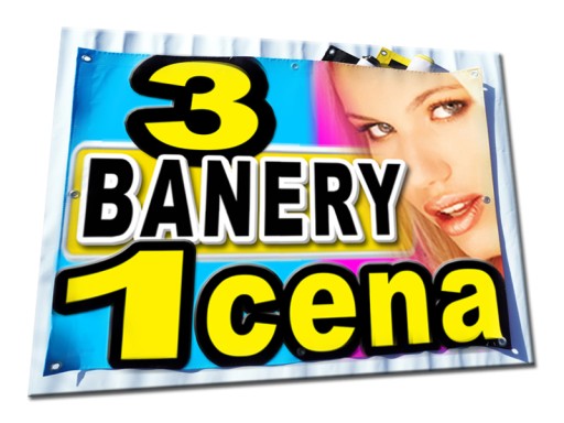 3x BANER REKLAMOWY BANERY szyld PROJEKT wizytówki