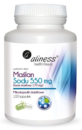 MAŚLAN SODU Kwas Masłowy 550mg JELITA Aliness 100k