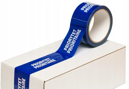 36x TAŚMA PAKOWA klejąca 48mm NADRUK PRIORYTET