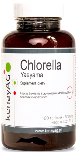 CHLORELLA YAEYAMA JAPOŃSKA 120TAB 500MG ALGI KENAY