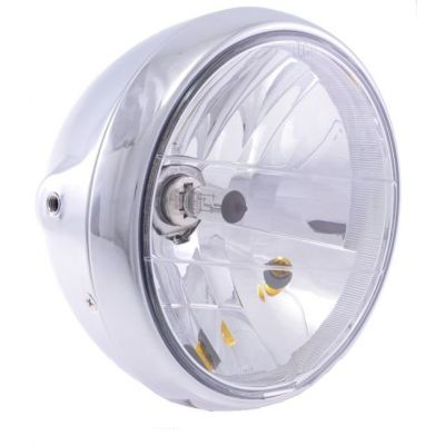 LAMPA REFLEKTOR PRZEDNI CHROM 7 CALI H4 12V 60/55W