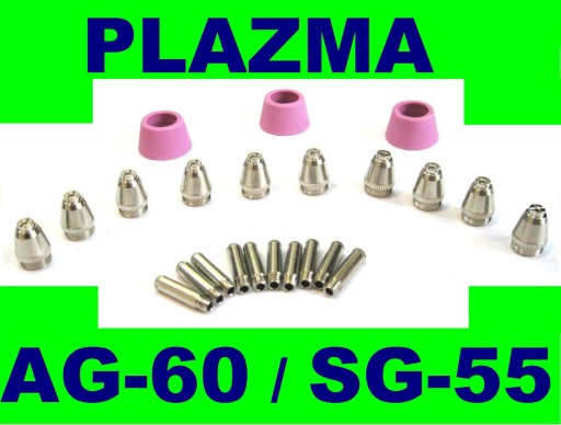 AG60 SG55 DYSZA ELEKTRODA UCHWYT PLAZMOWY PLAZMA #