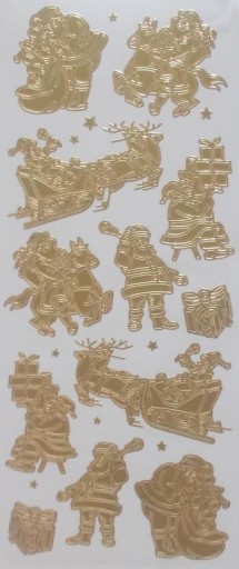 STICKERSY NAKLEJKI Gwiazdorki mikołaje