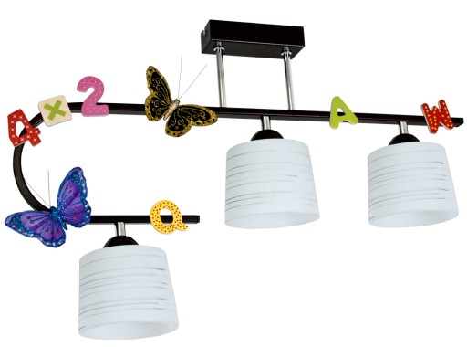 Lampa wisząca dla dziecka LITERKI 3 - różne kolory