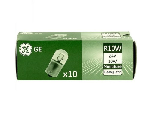 ŻARÓWKA GE R10W HEAVY STAR 24V 10W LONG LIFE BA15S