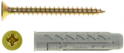 BX10+US6X80/100 Kołek rozporowy BX+wkręt stożkowy