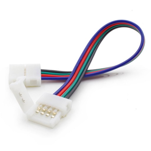 Złączka do taśm LED 10mm 4pin 5050 RGB z przewodem