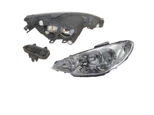 PEUGEOT 206 98-09 REFLEKTOR LAMPA lewa NOWY