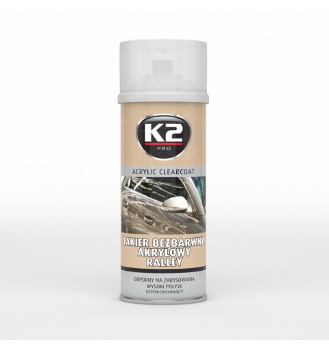 K2 LAKIER BEZBARWNY AKRYLOWY 400ML POŁYSK SPRAY