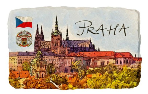 Magnes lodówkę kamień pamiątka PRAGA 2 PRAG 189 A