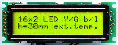 ART Nowe LCD 2x16 NISKI=30mm (Yellow/Green LED)