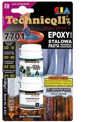 PASTA STALOWA EPOKSYDOWA 100g - TECHNICQLL