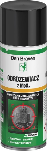 DEN BRAVEN ODRDZEWIACZ Z MOS2 NA RDZĘ SMAR 400ml