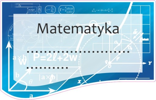 Naklejka na zeszyt SZ10 Matematyka - 4 szt