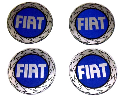 FIAT 56mm EMBLEMATY NAKLEJKI ZNACZKI KOLPAKI FELGI