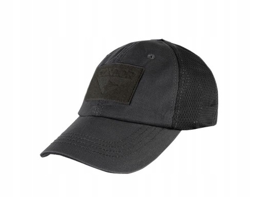 Czapka Condor Mesh Tactical Cap Czarna 3 RZEPY