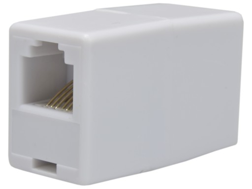 Łącznik modularny beczka adapter RJ12 6p6c kat.3