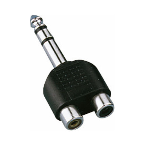 ADAPTER GN 2 RCA jack 6.3mm str MONACOR NTA-178