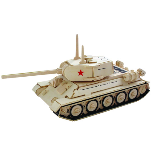 PUZZLE DREWNIANE 3D PRZESTRZENNE CZOŁG T-34