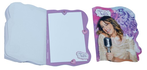 Notes VIOLETTA A6 kształtowy nadruk love passion