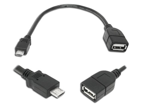 Adapter przejściówka MICRO USB wtyk - USB gniazdo