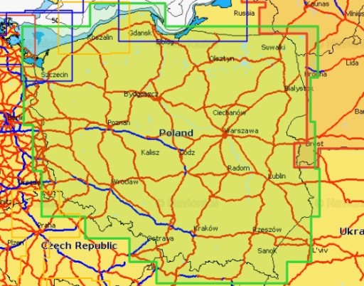 Mapa Navionics+ Polska wody śródlądowe i przybrzeż