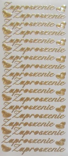 STICKERSY NAKLEJKI napis Zaproszenie Duże
