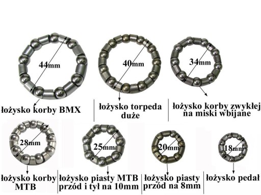 Łożysko,koszyk kulek piasty torpeda FAVORIT/VELO duży 1/4