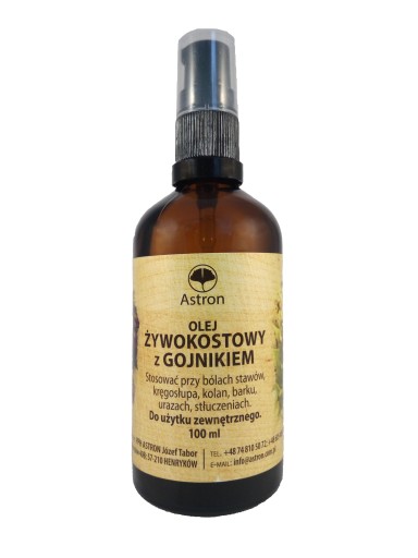 Olej żywokostowy z gojnikiem 100ml, żywokost