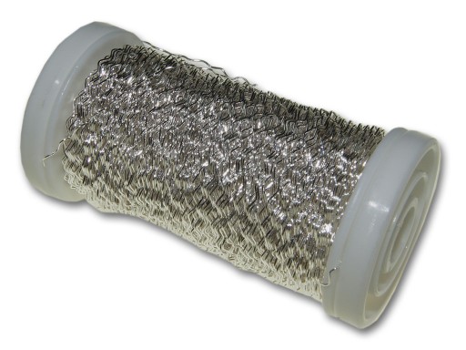 DRUT DRUCIK FLORYSTYCZNY KRĘPOWANY SREBRNY 0,30 mm