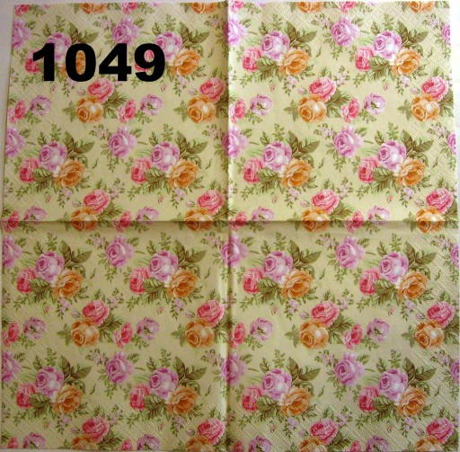 Serwetki do decoupage-1szt- KWIATY- RÓŻE - NR 1049