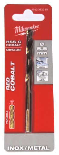 MILWAUKEE WYPOSAZENIE WARSZTATOW WIERTLO HSS-G CO 6,5 MM (1 SZT.) SZT