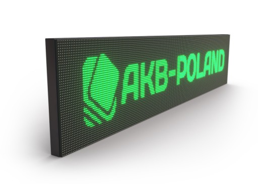 Reklama LED 256x48cm Wyświetlacz Tablica ZIELONA