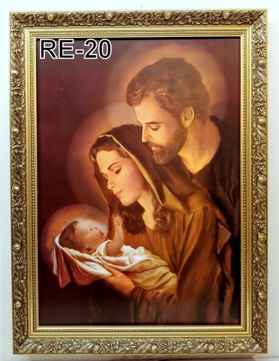 RELIGIJNY 80X60 CM OBRAZ W ZŁOTEJ RAMIE