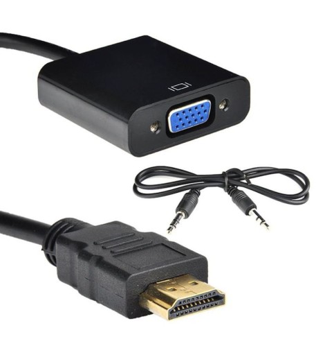 Adapter konwerter HDMI do VGA D-SUB+ AUDIO Full HD