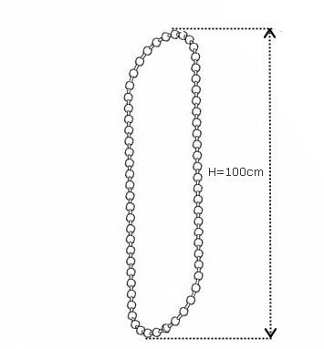 Łańcuszek do rolet rolety pętla dzień-noc H=100cm