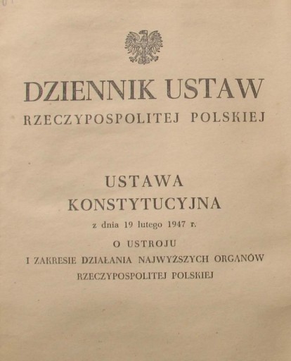 KONSTYTUCJA USTAWA KONSTYTUCYJNA .1947