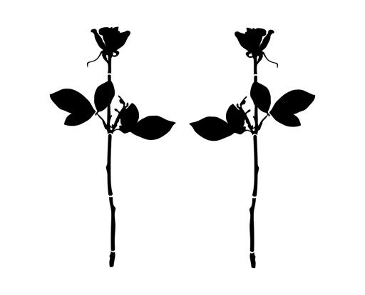 naklejka samochód skuter róża depeche mode 2 sztuk