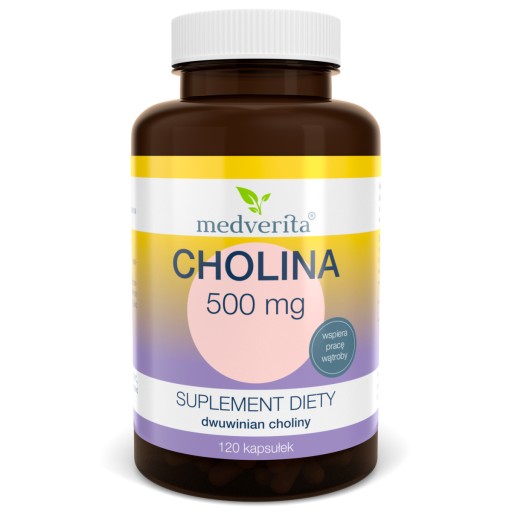 CHOLINA 500mg dwuwinian choliny - 120 kapsułek