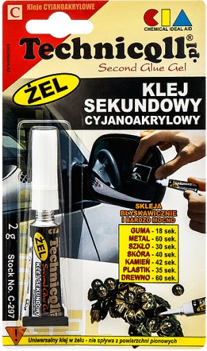 Klej sekundowy 2g cyjanoakrylowy Technicqll___3386