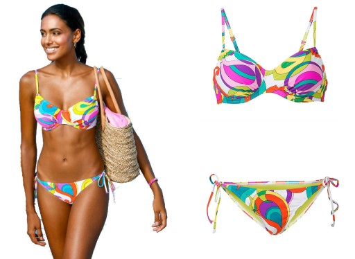 33T Bonprix bikini komplet strój kostium kąpielowy dwuczęściowy 42 80C