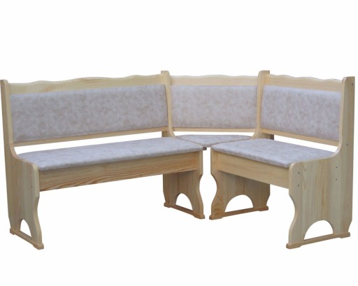NAROŻNIK KUCHENNY SOSNOWY TAPICEROWANY 140x120cm