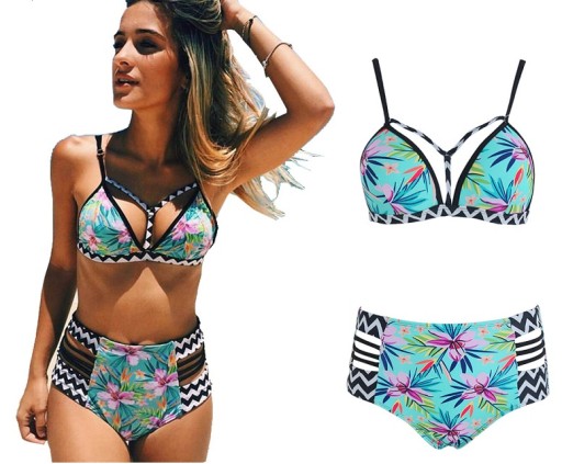 STRÓJ KĄPIELOWY BIKINI PUSH UP WYSOKI STAN / XL