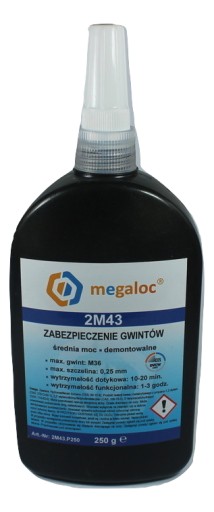 Klej do gwintów Megaloc 2M43 średnia moc 250ml