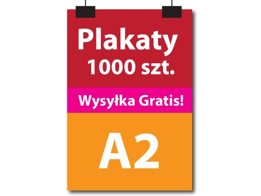 Plakaty A2 420 x 594 1000 sztuk 135g